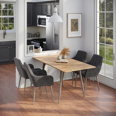 Розсувний стіл Vicco Esstisch Beaver, 80x70 см, золото-коричневий дуб/сірий, 120-160x75x80 см