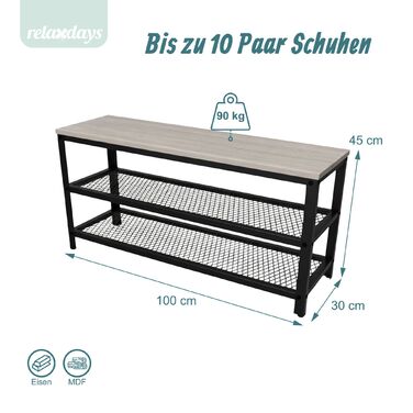 Сховище для взуття Relaxdays з 2 полицями