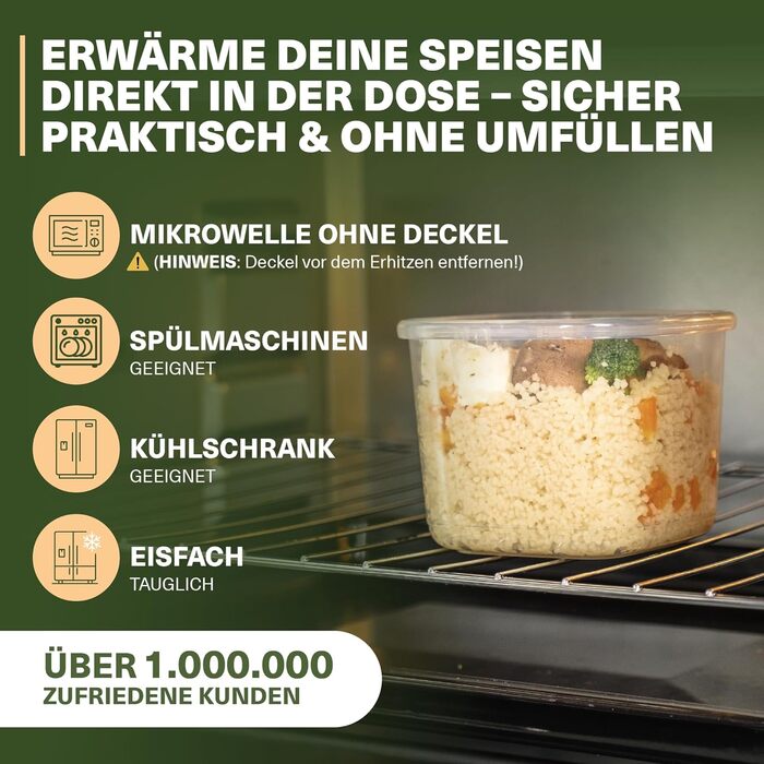 Набір контейнерів для зберігання з кришкою 12 шт. – Герметичні контейнери для борошна, мюслі, горіхів та ін. – Без BPA, складаються, придатні для миття в посудомийній машині – Вкл. наклейки