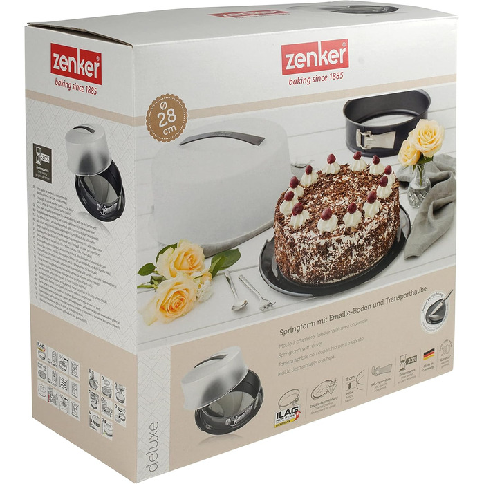 Форма для випічки Zenker Springform Deluxe Ø 28 см з кришкою, чорна металік, 1 шт.