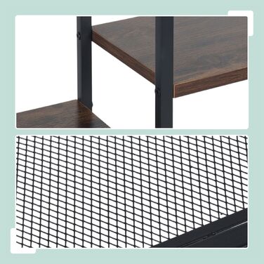 Столик-консоль Relaxdays з 4 полицями