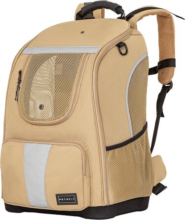 Рюкзак для собак Petsfit до 8 кг, дихаючий, для тривалих подорожей (хакі)