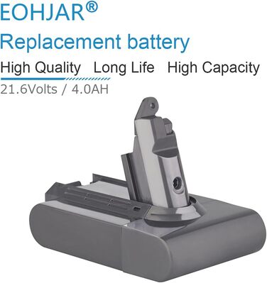 Змінна батарея EOHJAR 21,6 В 4000 мАг для Dyson V6/DC62/DC59/DC61/DC58/DC72/DC74 з 2 попередніми фільтрами