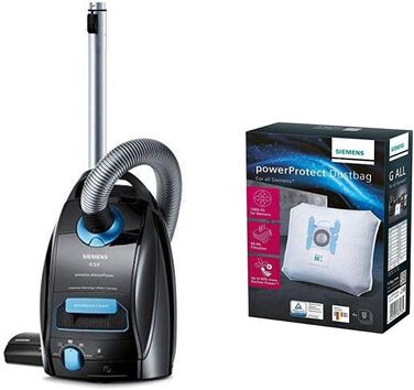 Пылесос Siemens Q5.0 extreme Silence Power: 850 Вт, 4 л, фильтр PowerProtect, черный