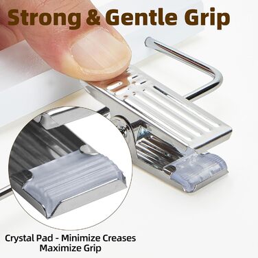 Дерев'яні вішалки для штанів та одягу HOUSE DAY з кліпсами, 25 шт. - білі, 35,5 см, з обертовим гачком