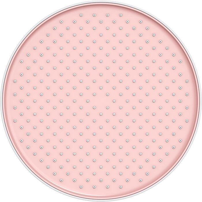 Лійка для тропічного душу D2211R кругла - Ø 25,4 см - Проти вапняного нальоту - Колір на вибір, колірБілий/рожевий матовий