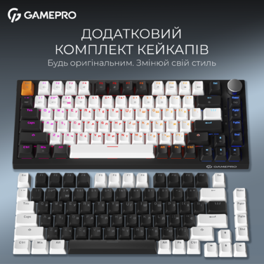 Бездротова механічна клавіатура GamePro MK160 QLAB Sakura Switch Black