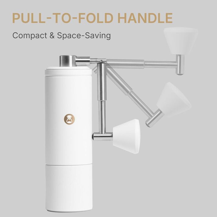 Кавомолка ручна TIMEMORE C5 Pro, керамічні жорна, регулювання помелу, сталеве корпус, для еспресо, моки, френч-пресу