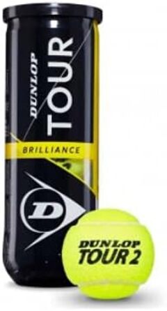 Тенісні м'ячі Dunlop Tour Brilliance 9 м'ячів (3 x 3)