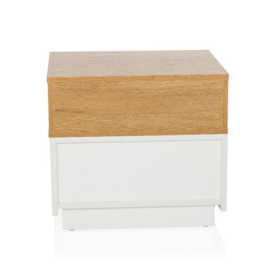 Приліжкова тумбочка MELMO 50x40x45 см білий/дуб hjh LIVING