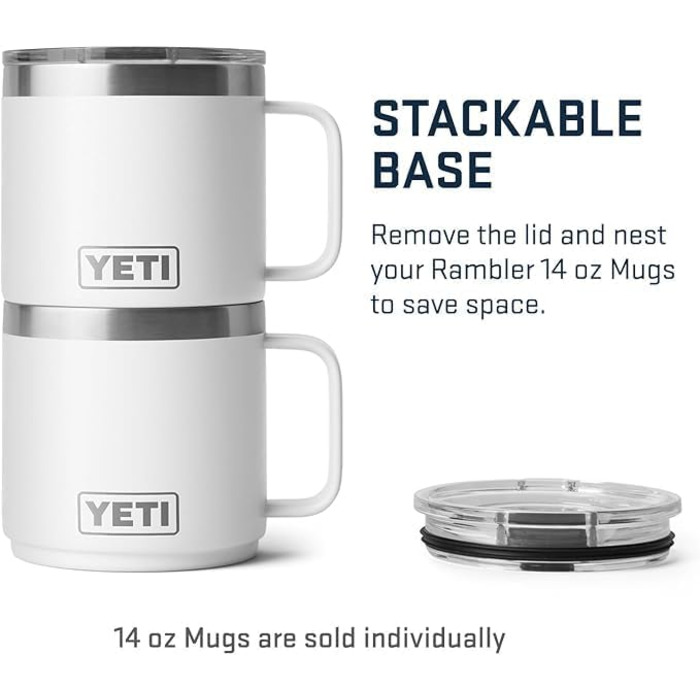 Термос YETI Rambler 14 oz (414 мл) з кришкою MagSlider, білий