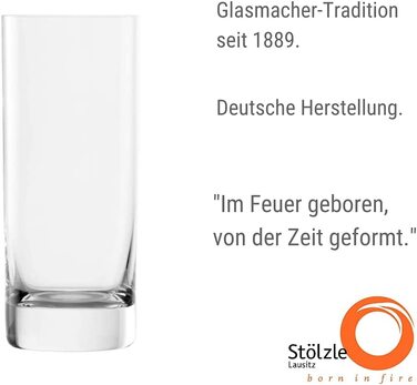 Склянки для води Stlzle Lausitz серії New York Bar I набір з 6 склянок можна мити в посудомийній машині I великі келихи для соку I Універсальні келихи з безсвинцевого кришталю I Висока якість (260 мл)