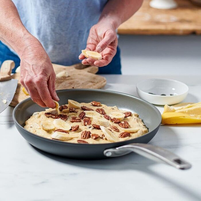 Сковорода GreenPan Chatham з антипригарним покриттям Hartelox, 20.3 см, без PFAS, для посудомийної машини, жаростійка, сіра