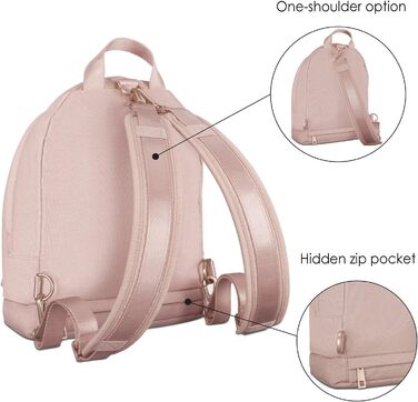 Рюкзак Johnny Urban Women Small - Elias - Сучасний жіночий рюкзак для відпочинку та роботи - Маленький рюкзак для жінок - Сумка-слінг 2-в-1 - Елегантний міський рюкзак (рожевий)