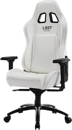 Ігрове крісло L33T E-Sport Pro Comfort, шкірозамінник, білий