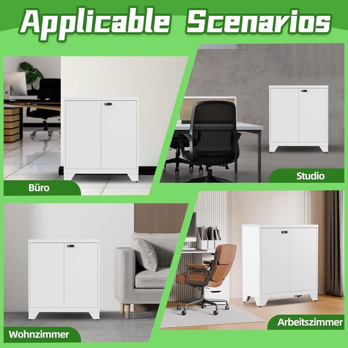 Металевий шафа-сейф для документів, 90x80x40 см, білий. Шафа для офісу, гаража, під інструменти, з комбінаційним замком, регульовані полиці