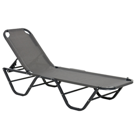 Outsunny Шезлонг Beach Lounger 5-ярусний Alu Garden Lounger Relax Lounger Texteline Grey Black 163x58.5x91см для саду та тераси
