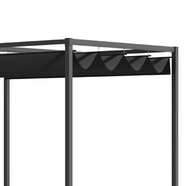 Дах патіо з альтанки Outsunny Pergola з люком 298x213x221см Поліестер Чорний Сірий для саду та патіо