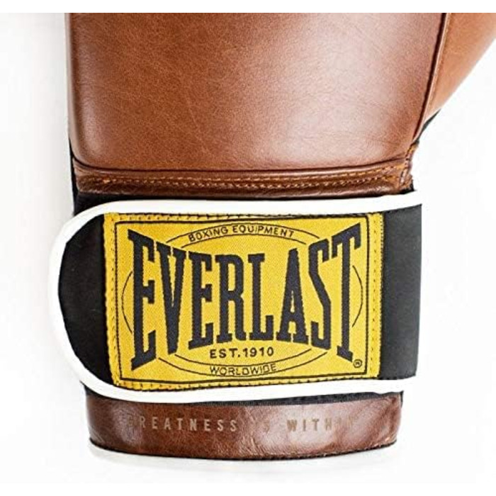 Боксерські рукавички унісекс Everlast для дорослих 1910 класичні тренувальні рукавички (коричневий, 16 унцій)