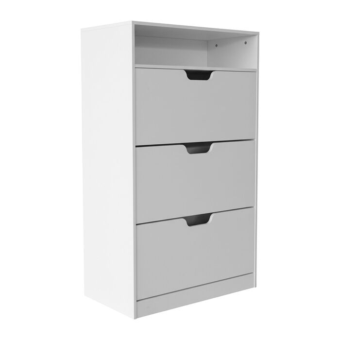 Взуттєва шафа Relaxdays з відкидною дверцями та відкритою полицею