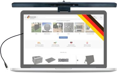 LED лампа на монітор Schwaiger з USB-C, сенсорне керування, 1,5м кабель, для дому, офісу та ігор