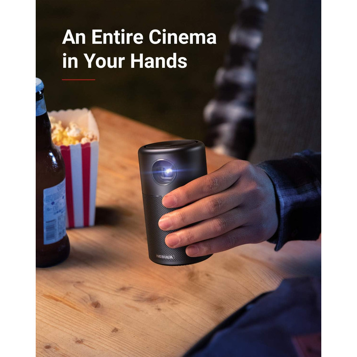 Nebula Capsule Beamer від Anker: портативний проєктор з Wi-Fi, Android 7.1, 360° динамік, 4 години роботи, відновлений