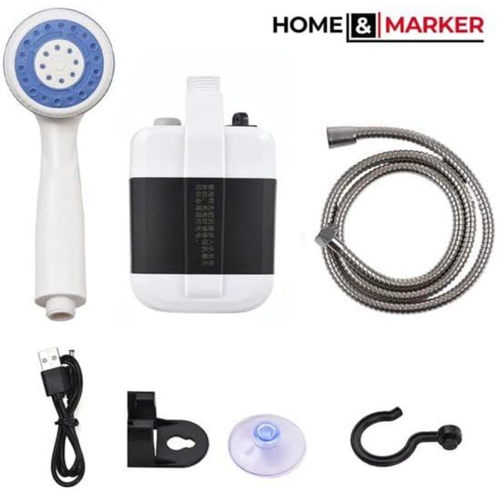 Переносний душ для кемпінгу HYDROPORT 2200 mAh: для подорожей, пляжу, домашніх тварин