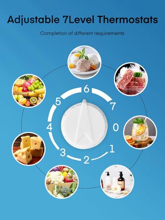 Міні-холодильник E 46L з морозильною камерою, енергоощадний, регулювання температури, білий