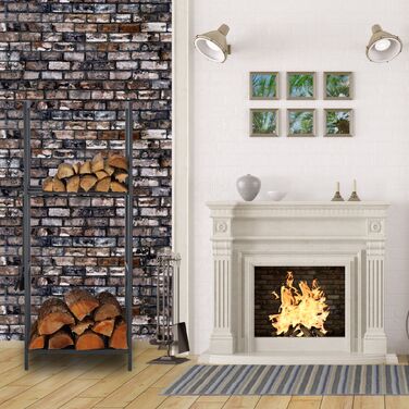 Стійка для дров Relaxdays з 2 полицями