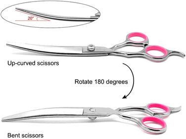 Ножиці для догляду за шерстю для собак і кішок, ножиці для стрижки собак з нержавіючої сталі, 17 см
