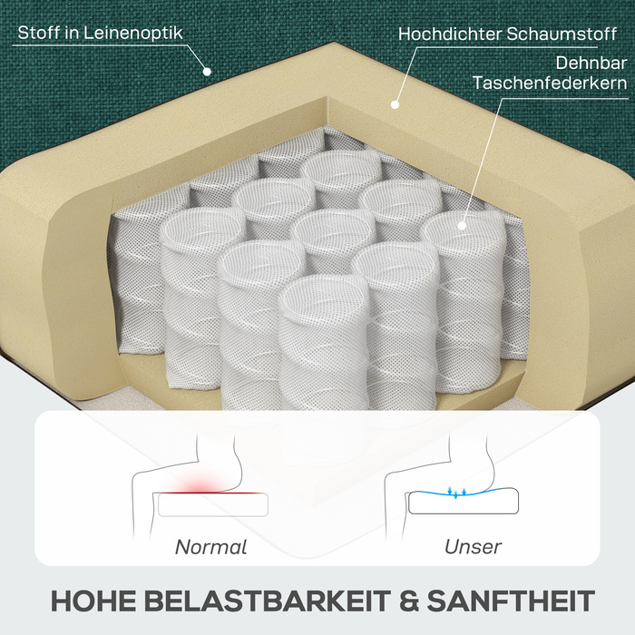 Елегантне крісло-мішок, з товстим шаром наповнювача, знімний чохол, розміри 74 x 86 x 102 см, темно-зелений