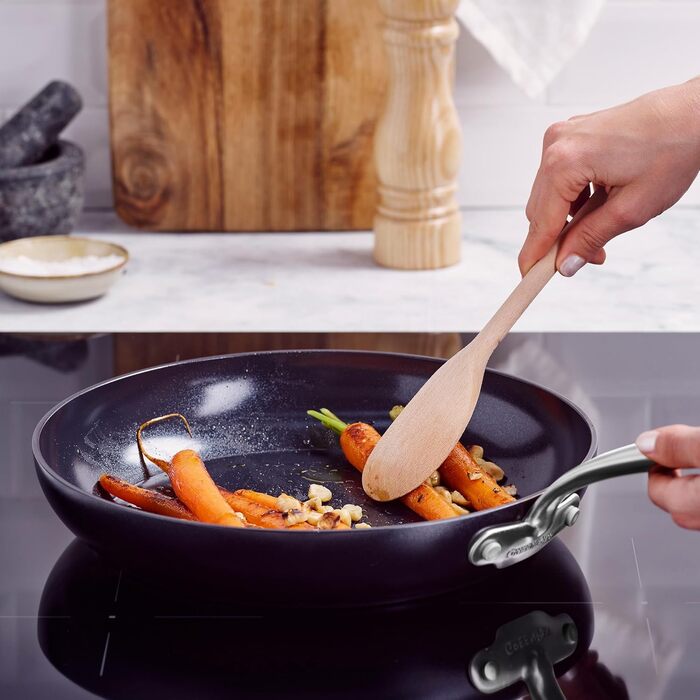 GreenPan Barcelona Wok 28 см з керамічним антипригарним покриттям, нержавіюча сталь, для індукції, сумісний з духовкою, чорний