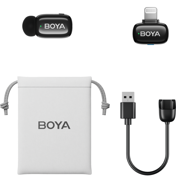 Бездротовий петличний мікрофон BOYA mini-16 Lightning Black