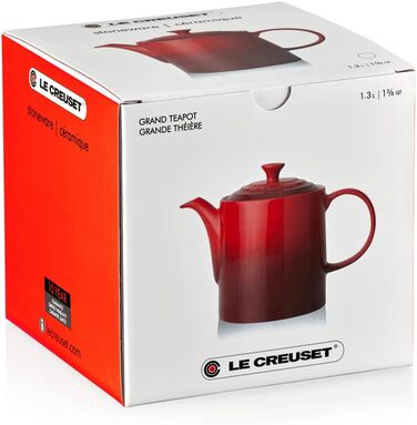 Чайник Le Creuset 1.3 л, чорний, 70703130000000 (Meringue), 12.6 x 23.9 x 17 см, для 4 чашок