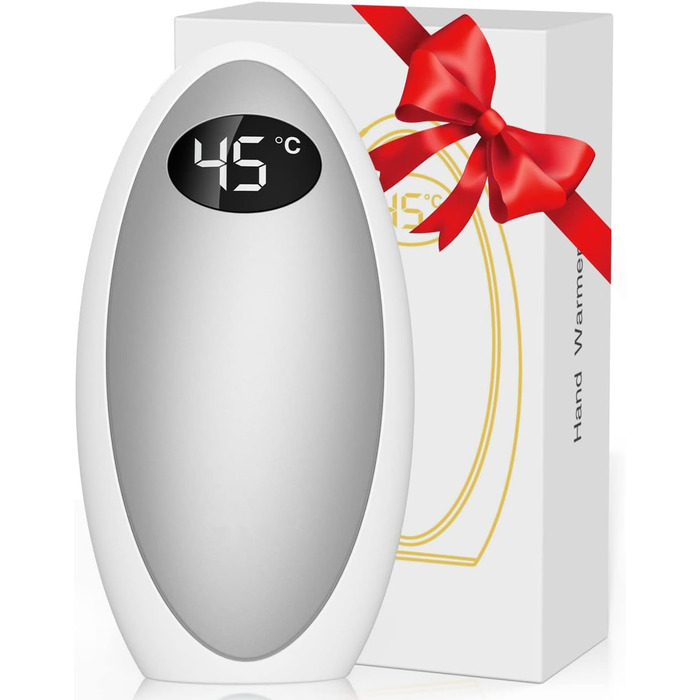 Електричний грілка для рук Powerbank 5200mAh, USB, для кемпінгу, катання на лижах, подарунок на зиму (срібний)