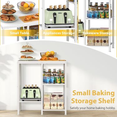 Металева кухонна вітрина-органайзер на 4 яруси, регульована, для кавової станції, чорна