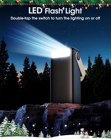 Power Bank 60000mAh Große Kapazität: Портативний акумулятор 60000mAh з USB-C, 3 виходи, 22.5W, для ноутбука, смартфона, планшета (Чорний)