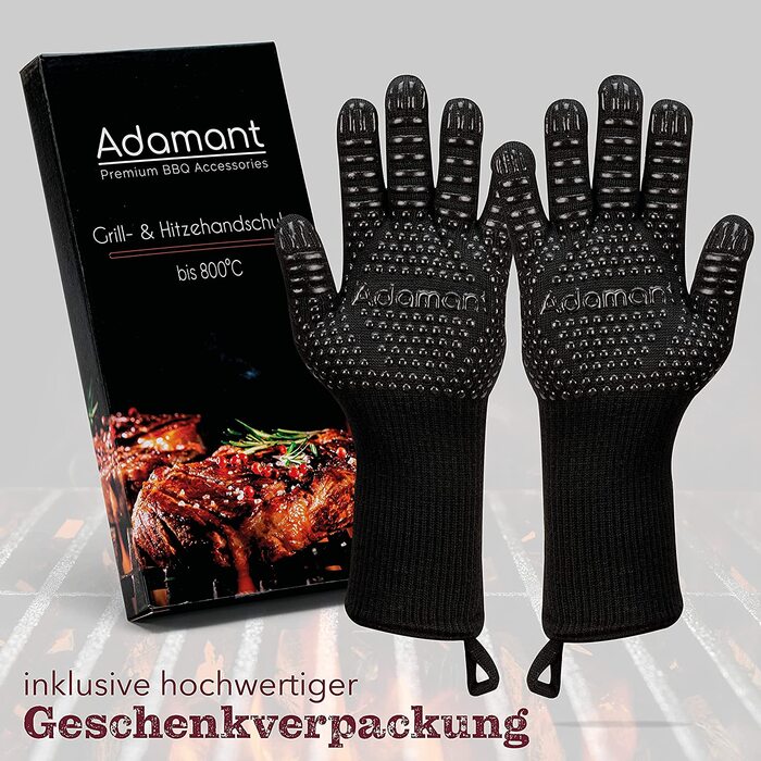 Термостійкі рукавички для гриля Adamant універсального розміру до 800°C