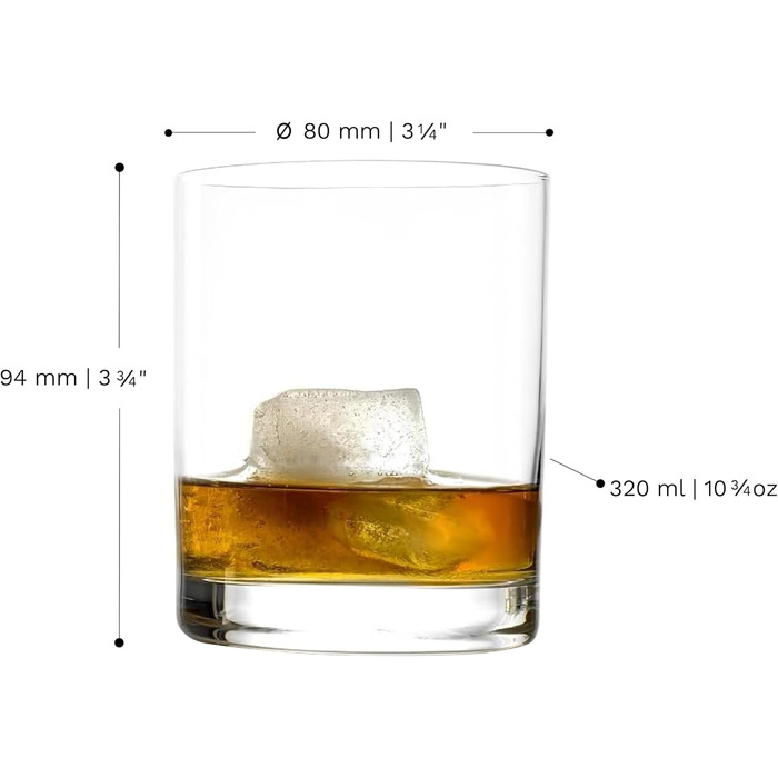 Набір склянок Longdrink Stölzle Lausitz New York Bar (6 шт, 320 мл) – склянки для коктейлів, води та соків з кришталевого скла, стійкі до миття в посудомийній машині та ударів. Підходять для віскі.
