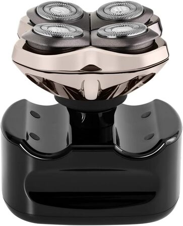 Чоловіча електробритва Skull Shaver Pitbull Gold Pro 4 голівки USB чорна