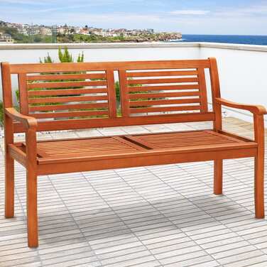 Садова лавка евкаліптова деревина 120x60x90см сертифікована FSC®