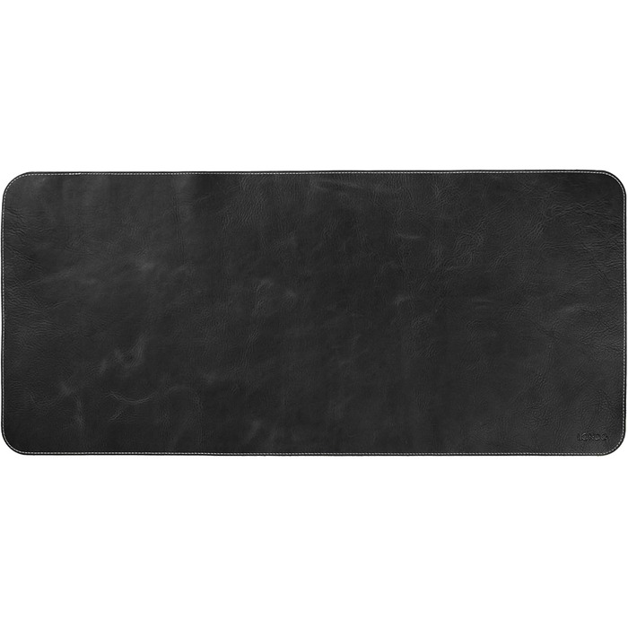 Килимок для миші Londo Echtleder, великий, з антиковзаючою основою та гладкою поверхнею (чорний)