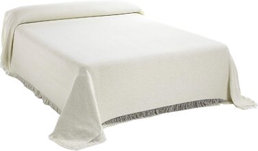 Покривало BEAUTEX - Бавовняна ковдра для вітальні, більш зручне, ніж покривало для дивана або дивана-покривало для ліжка - високоякісне покривало для ліжка (180 х 260 см, натуральне)