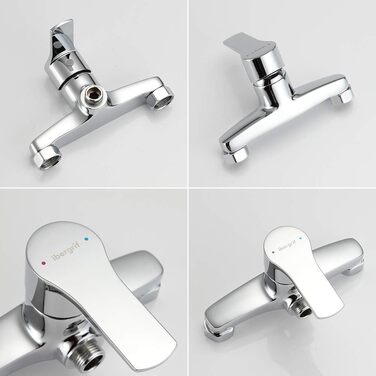 Набір змішувача для ванни Ibergrif Star з душовим набором, хром (душова арматура)