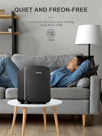 Міні-холодильник Reemix 4L/6 банок, портативний, для косметики, напоїв, їжі, чорний