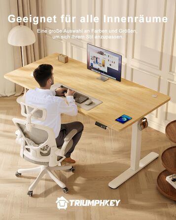 Стіл для роботи стоячи і сидячи 160x80 з електрорегулюванням висоти, USB-зарядкою, пам’яттю на 3 положення, антиколізійною системою, комп’ютерний письмовий стіл