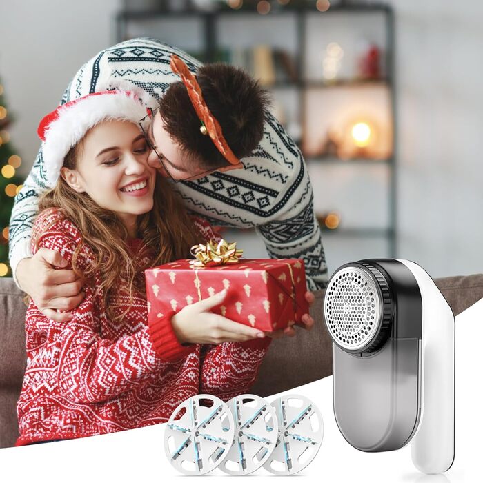 Електричний видалення ворсу Maxtachi: бездротовий пристрій для одягу з 3 швидкостями, 6-клинковий насадка, LED-дисплей, чорний