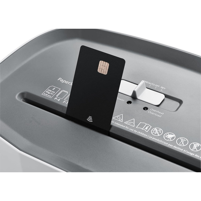 Шредер Dahle PaperSAFE PS 140 для документів, сірий, P4, 8 листів, 12 л, без масла, без обслуговування