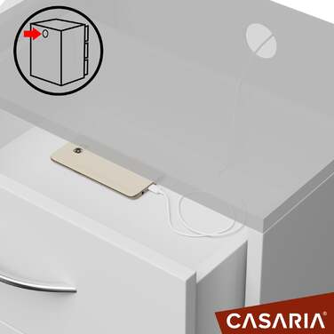 Тумбочка Елоїза Біла 54x39x28см зі світлодіодним підсвічуванням