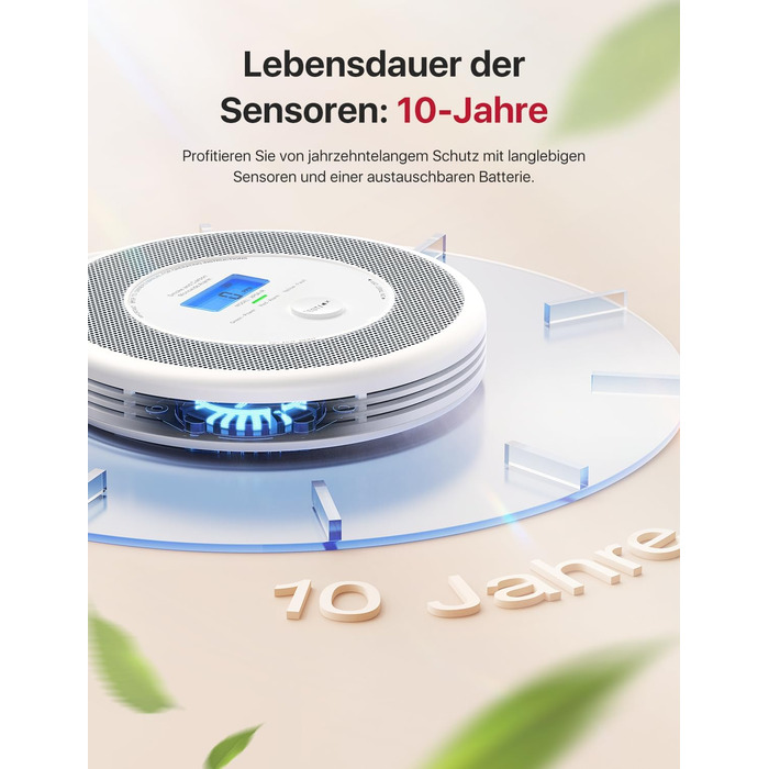 X-Sense XP0A-iR: Детектор диму та CO з голосовим оповіщенням та визначенням місця розташування, Wi-Fi, для 17 кімнат, сумісний з X-Sense Home Security App, набір 2 шт.